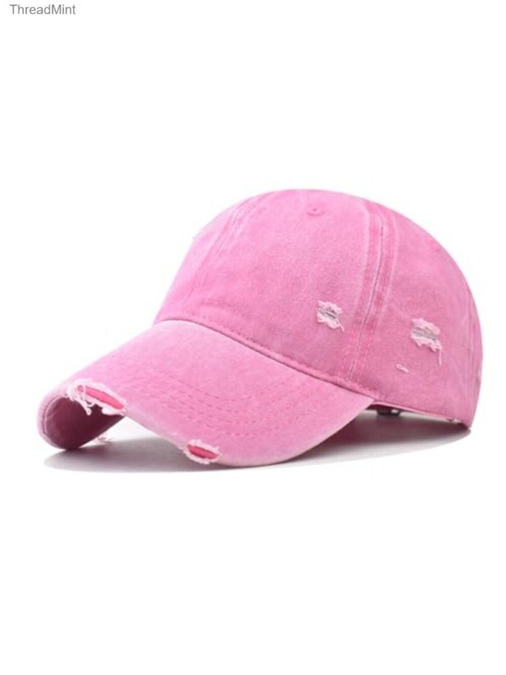 Vintage Distressed Washed Cotton Adjustable Baseball Cap